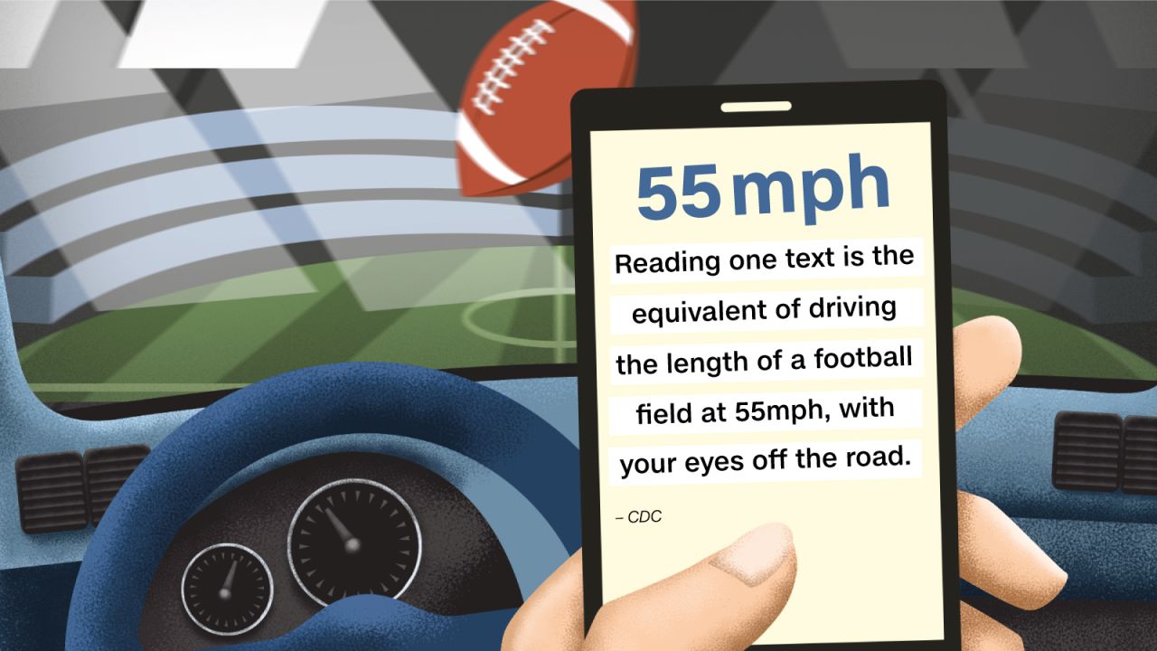 distracted driving graphic two