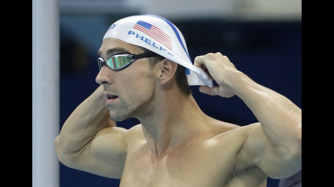 U.S. swimmer Michael Phelps prepares for a training session on August 2.