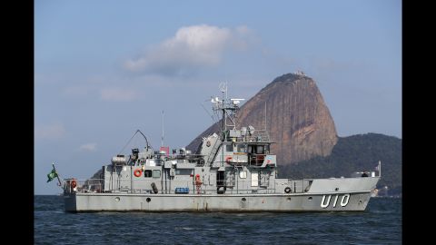 Security was very much evident in Rio's Guanabara Bay on August 2.
