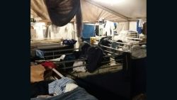 A photo taken inside the tents on Nauru which still house more than 400 refugees and asylum seekers.