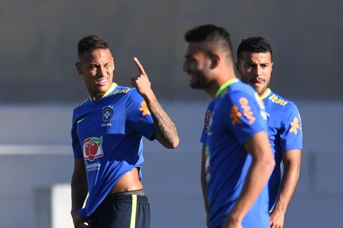 Neymar, left, is captain of a Brazil men's football team looking to improve on silver at London 2012 and a poor World Cup performance on home soil in 2014.<br />