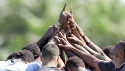 fiji rugby training huddle
