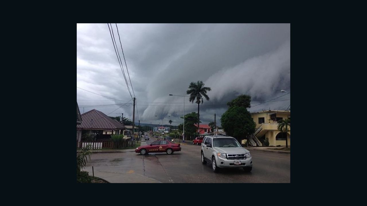 Tourist Sean Williams said the clouds in Belize are getting darker.