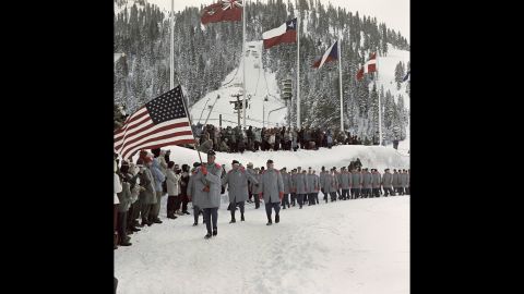 <strong>Squaw Valley, 1960:</strong> When it comes to military looks, there's fashionably military -- cocked berets, flashy epaulettes and such things -- and then there's uncomfortably military. This is the latter. 