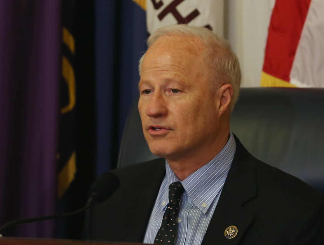 Chairman Mike Coffman (R-CO) speaks during a House Veterans Affairs Subcommittee hearing on April 13, 2014 in Washington, DC. 