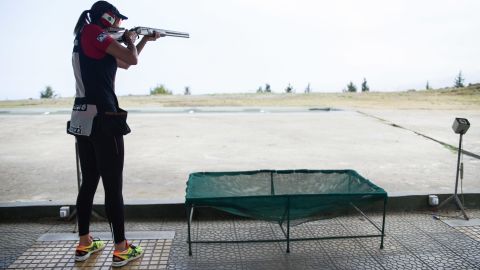 Trap shooting involves hitting a moving target.