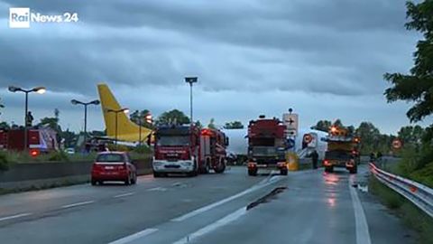 The two people onboard were not injured.