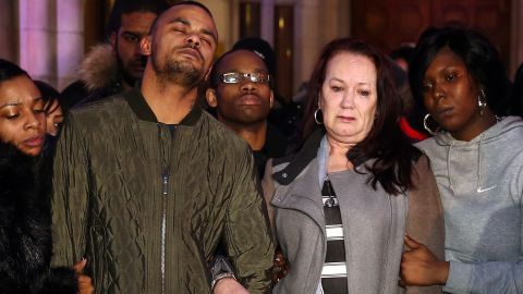 Mark Duggan's brother Marlon and mother Pam leave the Royal Courts of Justice in London after an inquest found Mark's death was lawful.