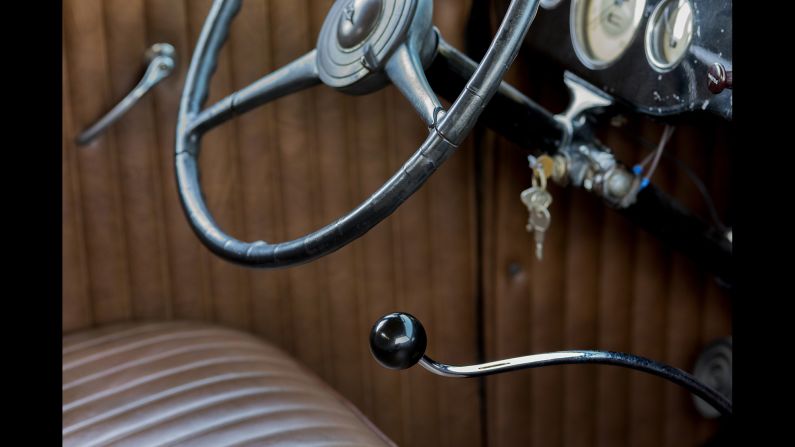 The interior of a 1940s Buick pickup truck