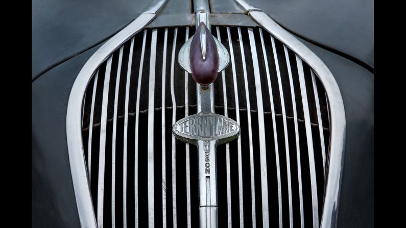 The front grill of an unrestored 1937 Hudson Terraplane