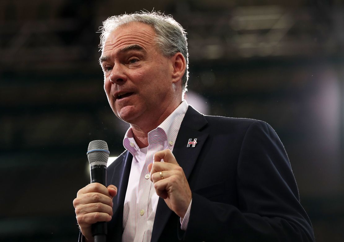 Democratic vice presidential candidate Sen. Tim Kaine speaks at a campaign event in 2016.