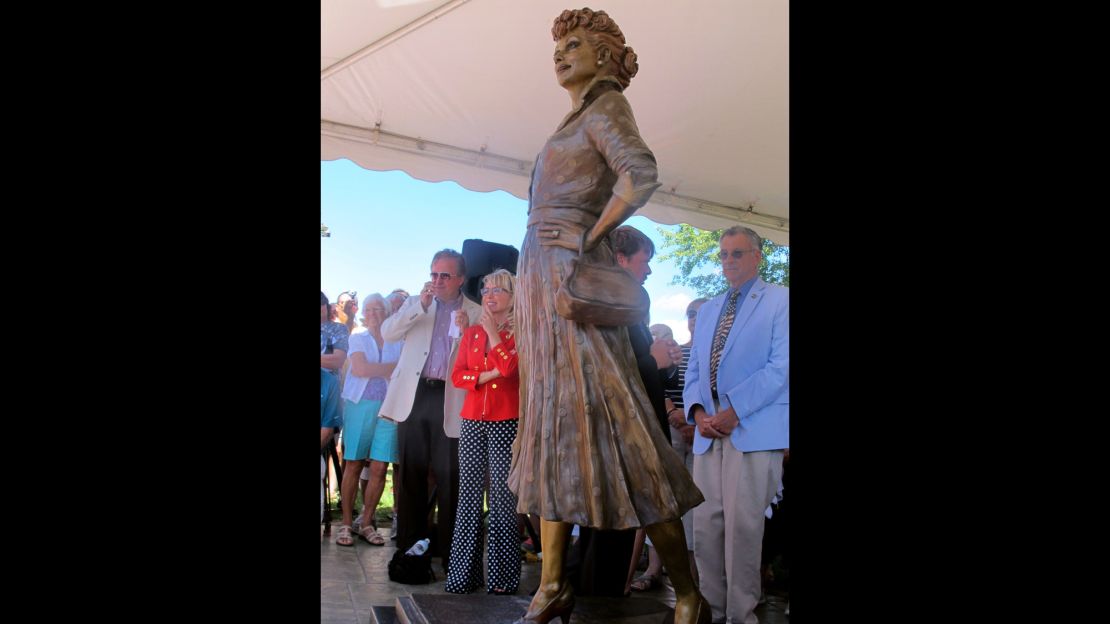 The new Lucy statue in Celoron, NY.