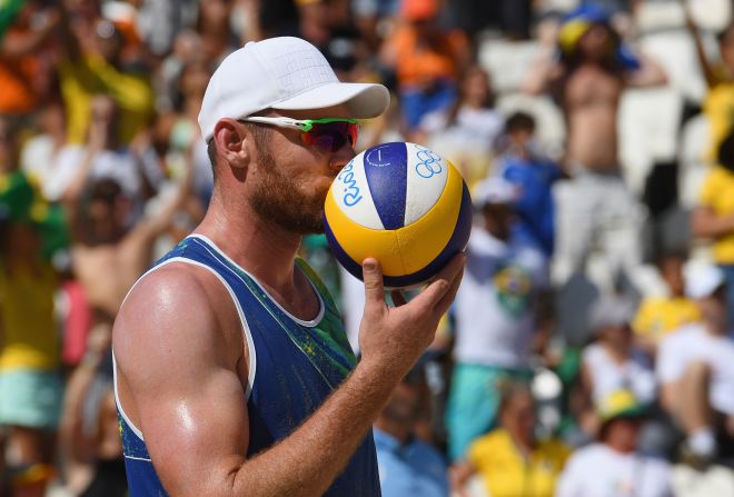 Cerutti, seen here kissing the ball before kicking it into the crowd at the end of the match, is known as "the mammoth."