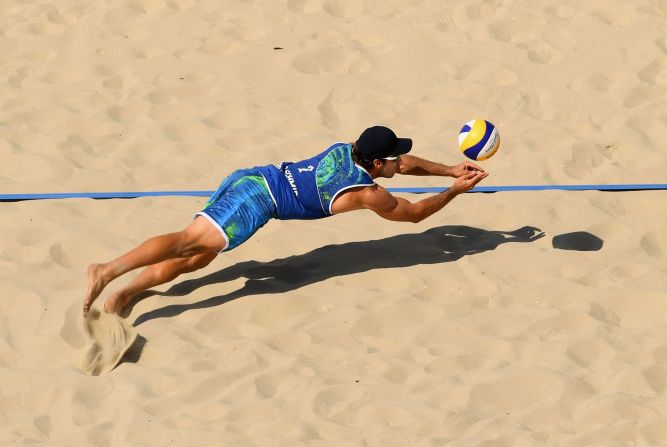 His partner is known as "the magician" and is the nephew of Oscar Schmidt, the renowned Brazilian basketball player who helped carry the Olympic flag during Friday's Opening Ceremony.
