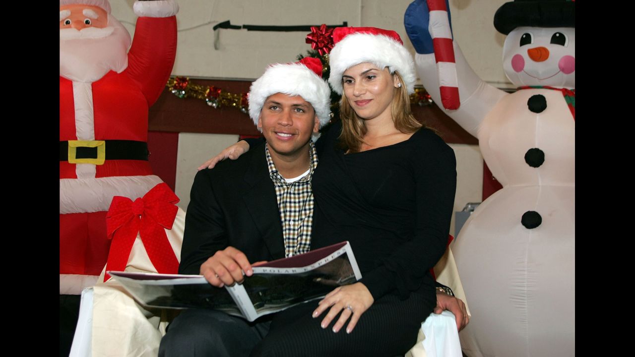 Rodriguez and then-wife Cynthia host a Christmas party at the Boys and Girls Clubs Of Miami on December 15, 2004. The pair were married from 2002 to 2008.