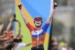 Anna Van Der Breggen of Netherlands wins the women's road cycling race
