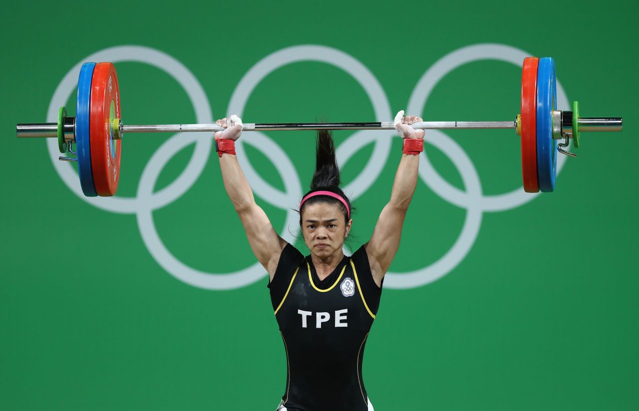 Hsu Shu-Ching of Chinese Taipei won the women's 53 kg Group A weightlifting contest with a total of 212 kg.