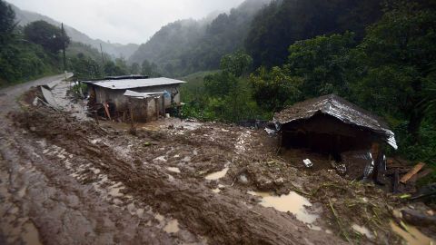 The community of Coscomatepec, Veracruz, in eastern Mexico was among many towns and villages  hit by landslides.
