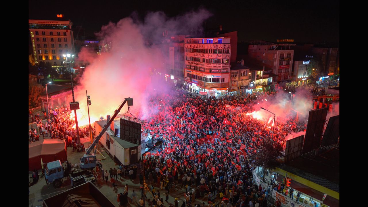 Over a million gathered to support a democratic Turkey, following the failed takeover attempt.