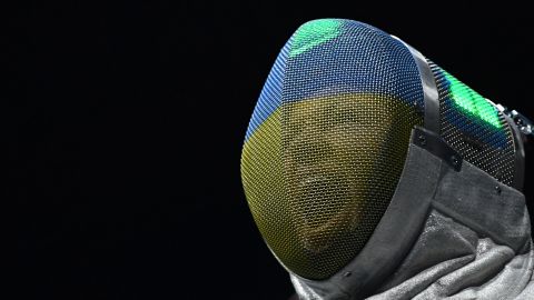 Ukrainian fencer Olena Krav
