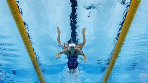 U.S. swimmer Madeline Dirado won her heat to also qualify for the semifinals of the 200-meter individual medley.