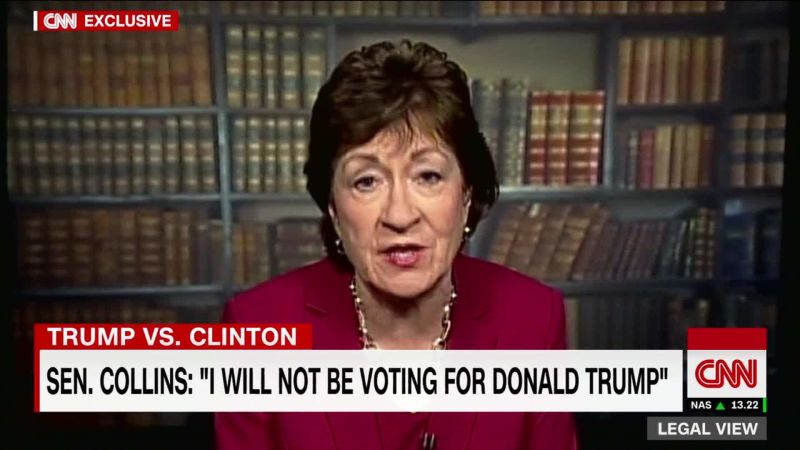 Sen. Susan Collins Explains Opposition To Donald Trump, Says He Will ...