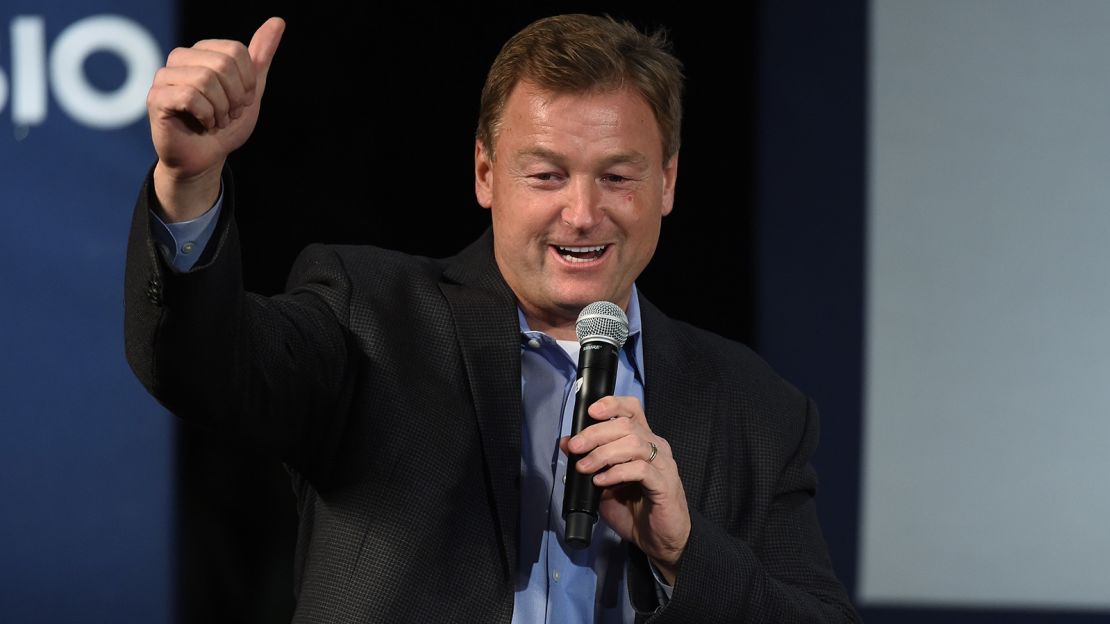 Sen. Dean Heller (R-NV) speaks during a rally for Republican presidential candidate Sen. Marco Rubio (R-FL) at the Texas Station Gambling Hall & Hotel on February 21, 2016 in North Las Vegas, Nevada.