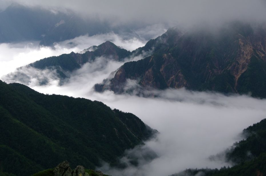 The Northern Alps, or Hida Mountains, join the Central Alps (Kiso Mountains) and Southern Alps (Akaishi Mountains) to collectively form the Japanese Alps.