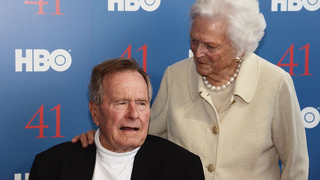 President George H.W. Bush and his wife, Mrs. Barbara Bush attend the HBO Documentary special screening of "41" on June 12, 2012 in Kennebunkport, Maine. 