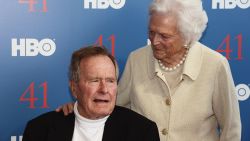 Film Subject President George H.W. Bush and his wife, Mrs. Barbara Bush attend the HBO Documentary special screening of "41" on June 12, 2012 in Kennebunkport, Maine.