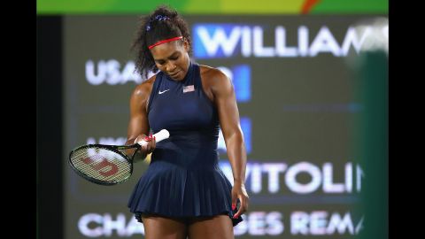Williams won gold in singles and doubles in the 2012 Olympics. But she is already out of both tournaments in Rio de Janeiro.