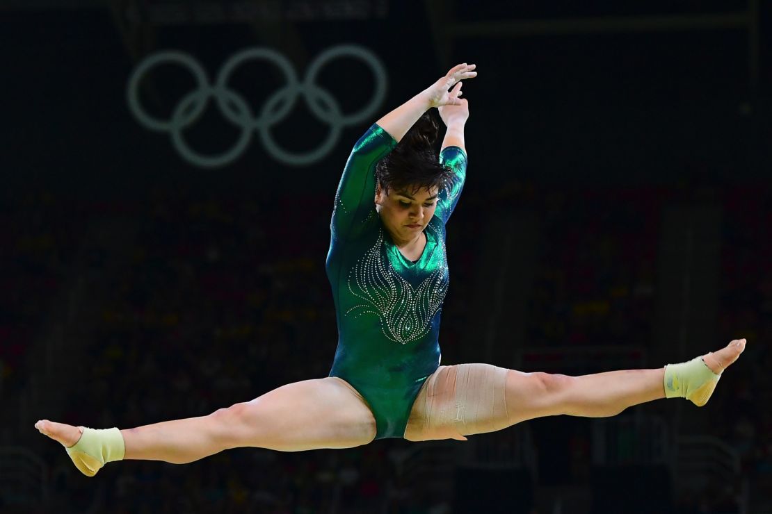 Mexico's Alexa Moreno competes in the qualifying for the women's Beam event of the Artistic Gymnastics at the Olympic Arena during the Rio 2016 Olympic Games in Rio de Janeiro on August 7, 2016.