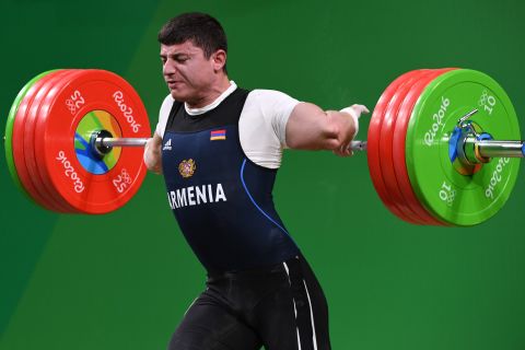 Armenia's Andranik Karapetyan was competing in the Men's 77kg weightlifting competition at the Rio 2016 Olympic Games when his elbow gave way on August 10, 2016. 