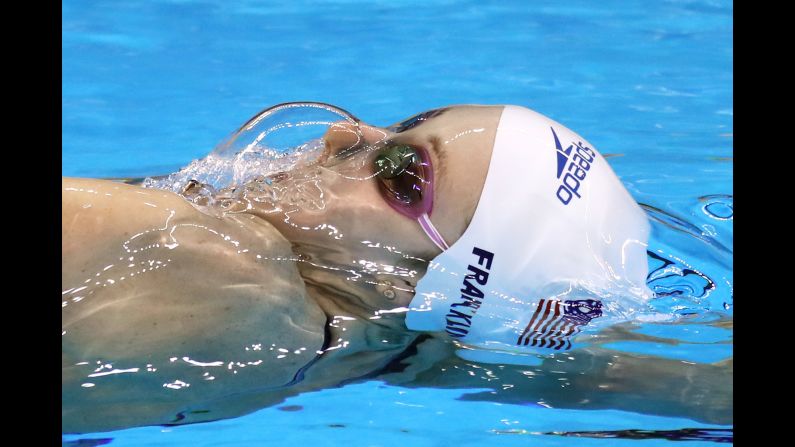 Swimmer Missy Franklin competes for the United States on Thursday, August 11.