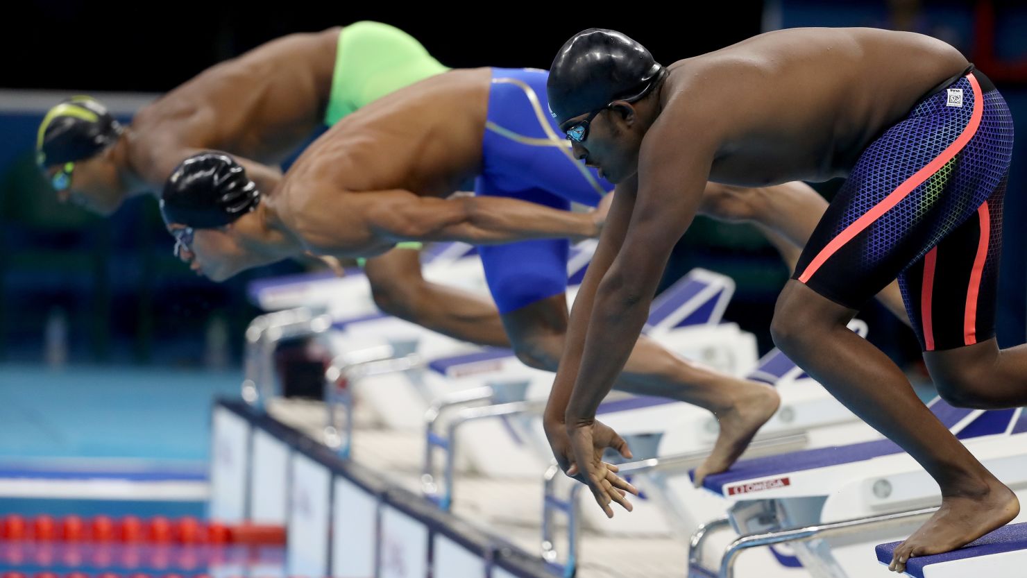 Robel Habte of Ethiopia competes in the Men's 100m Freestyle heat on Day 4 of the Rio 2016 Olympic Games at the Olympic Aquatics Stadium on August 9, 2016