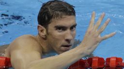 United States' Michael Phelps celebrates winning gold in the men's 200-meter individual medley during the swimming competitions at the 2016 Summer Olympics, Thursday, Aug. 11, 2016, in Rio de Janeiro, Brazil. (AP Photo/Natacha Pisarenko)