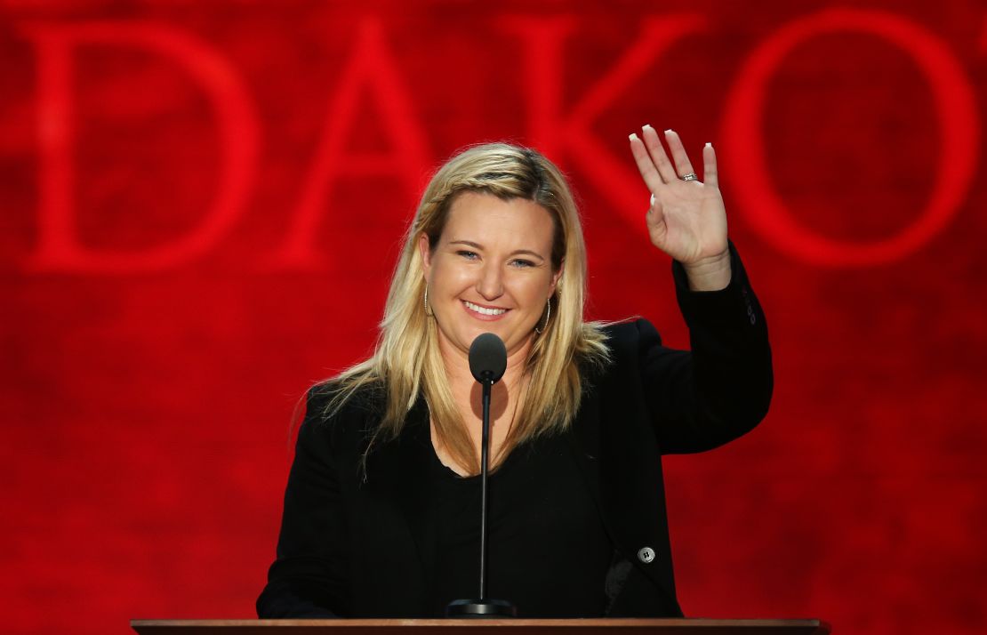 Olympian Kim Rhode addresses the Republican National Convention on August 30, 2012 in Tampa, Florida.