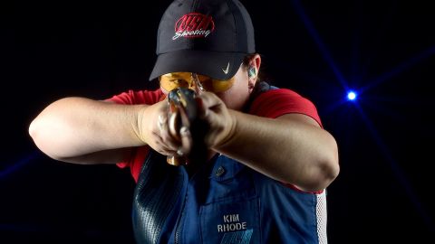 Kim Rhode poses for a portrait at the 2016 Team USA Media Summit.