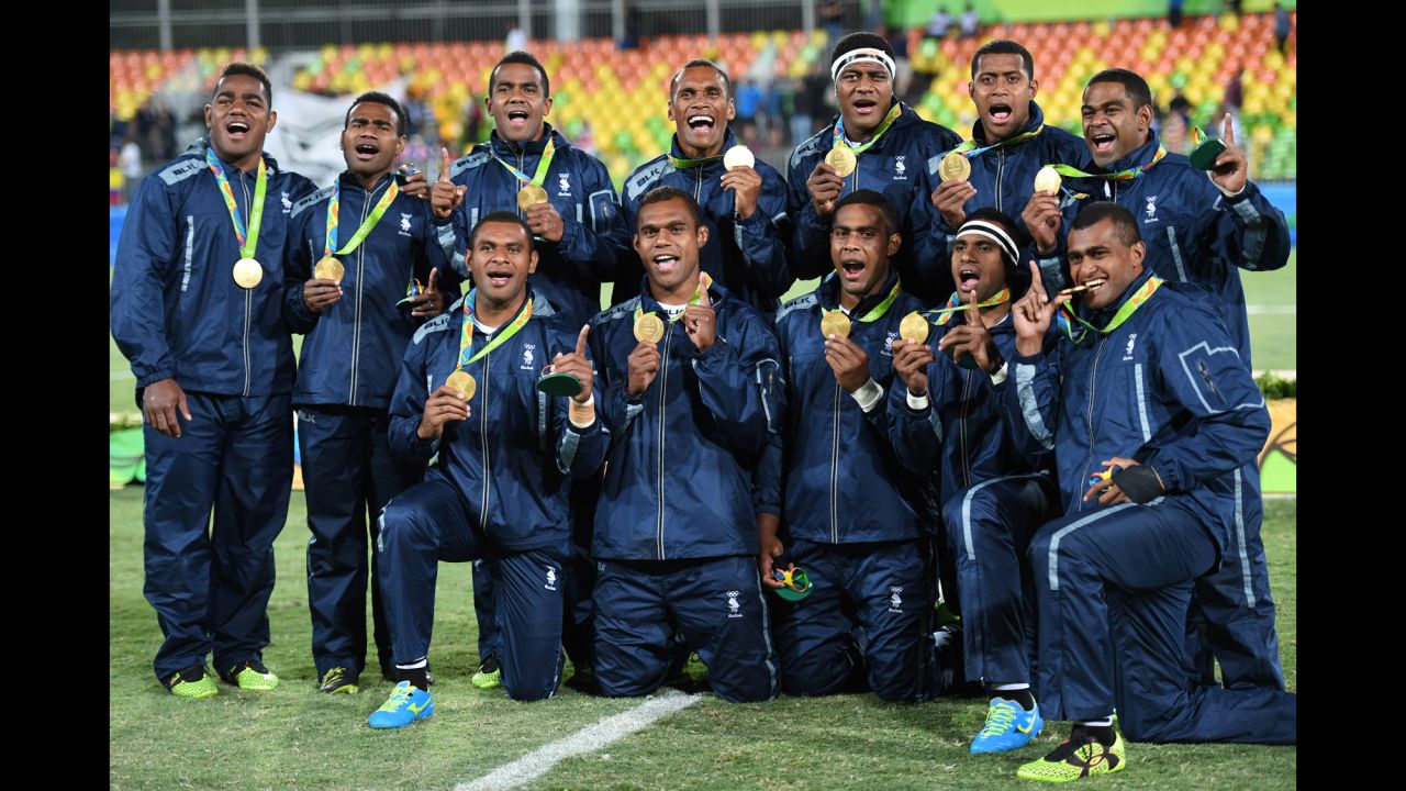 The Fijians were the favorites to win the brand-new men's rugby sevens event, and they did so in delightful form. Their win wasn't only Fiji's first Olympic gold, it was also the country's first medal(s!) ever. 
