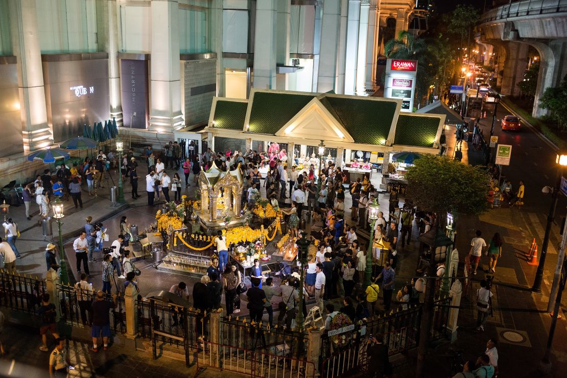 Erawan shrine opened shortly after the deadly attack which killed 20 to remember those who had died. 