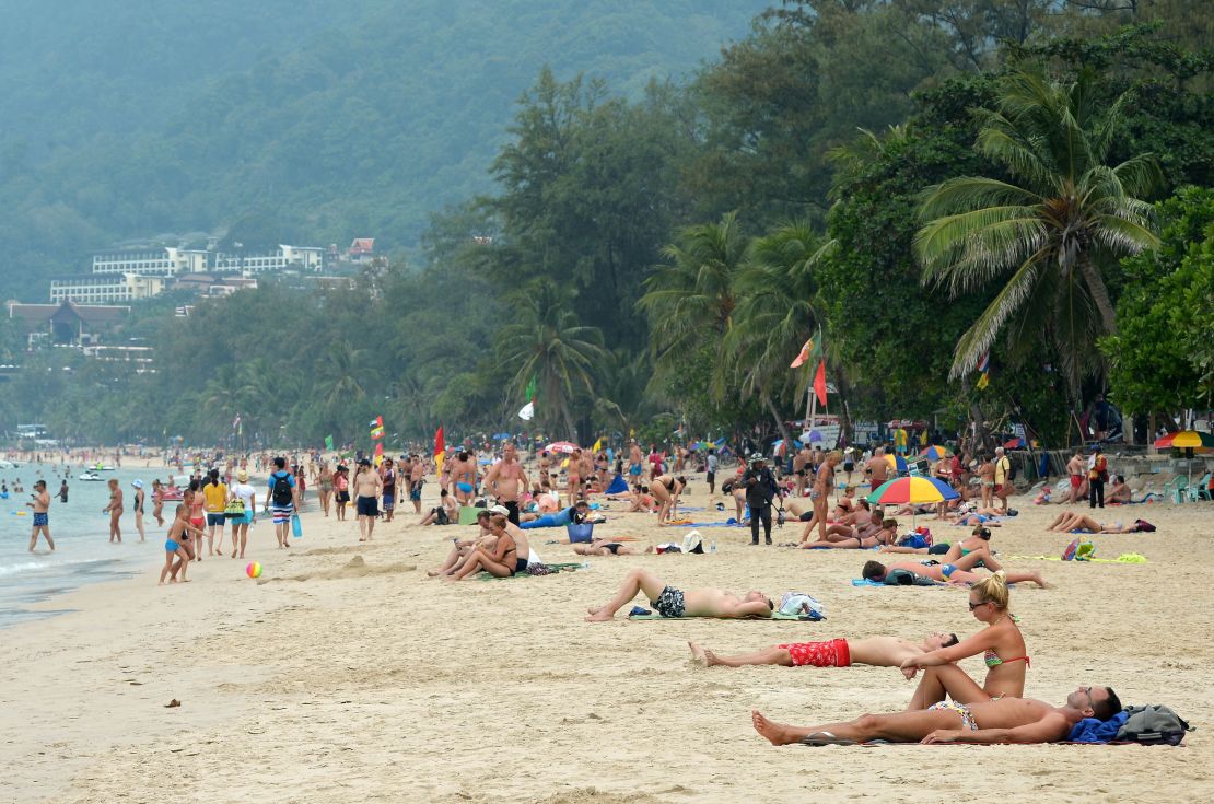 Patong beach in Phuket is one of the most popular tourist destinations in Thailand. 