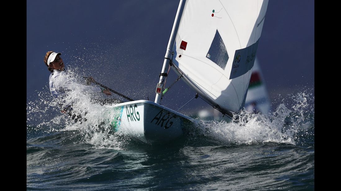 Argentine sailor Lucia Falasca competes in the laser radial class.