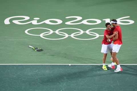 Skipping Wimbledon, Nadal came back at the Olympics in Rio and won gold with pal Marc Lopez in the doubles while making the semis in singles. 