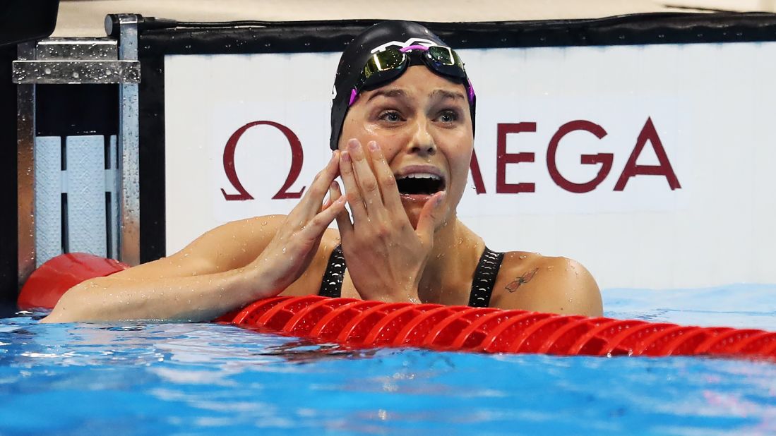 Danish swimmer Pernille Blume won the women's 50-meter freestyle final.