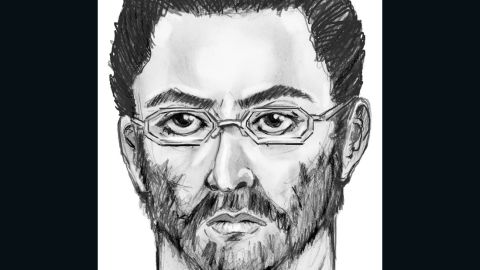Sketch of suspect wanted in killing of Imam Maulama Akonjee, 55.