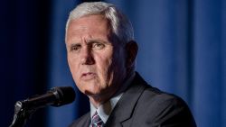 Mike Pence addresses a rally in the Crystal Ballroom at the Hilton Milwaukee City Center in Milwaukee, Wisconsin on August 11, 2016. v