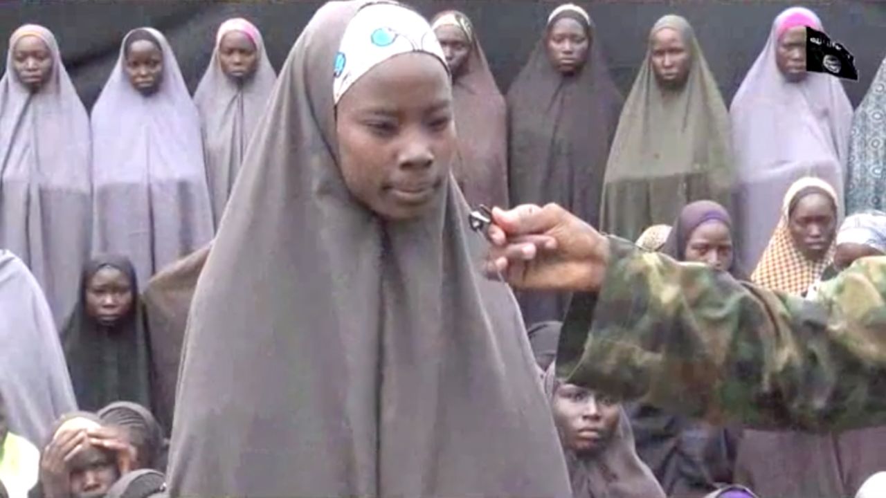 One of the missing schoolgirls shown in the video.