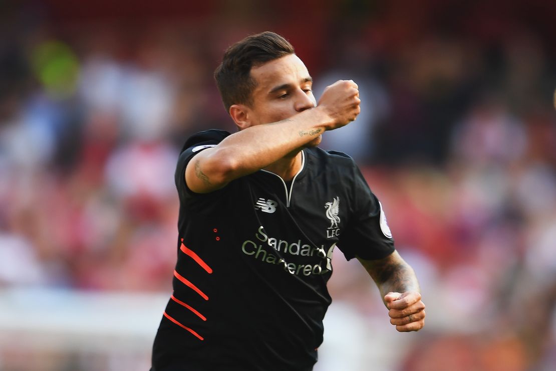 Philippe Coutinho turned the match in Liverpool's favor with a stunning double at the Emirates.