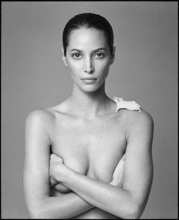 Christy and Mouse by Patrick Demarchelier 