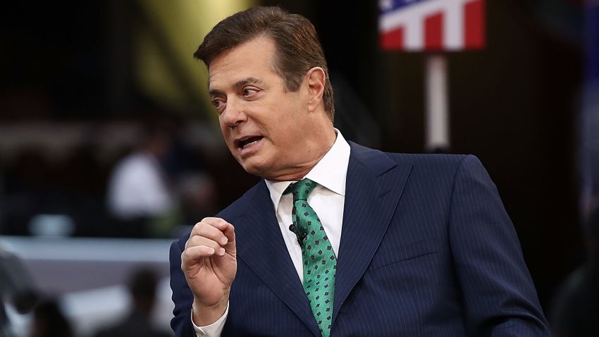 CLEVELAND, OH - JULY 17:  Paul Manafort, campaign manager for Republican presidential candidate Donald Trump, is interviewed on the floor of the Republican National Convention at the Quicken Loans Arena  July 17, 2016 in Cleveland, Ohio. The Republican National Convention begins tomorrow.  (Photo by Win McNamee/Getty Images)